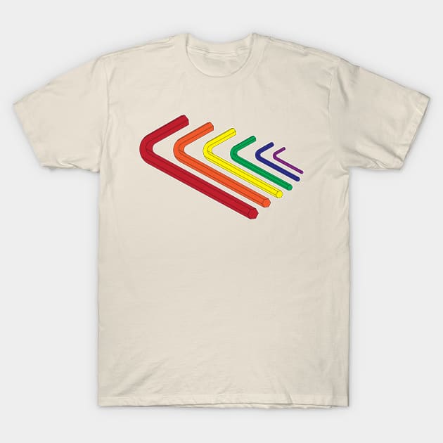 Rainbow Allen Wrench Set T-Shirt by castrocastro